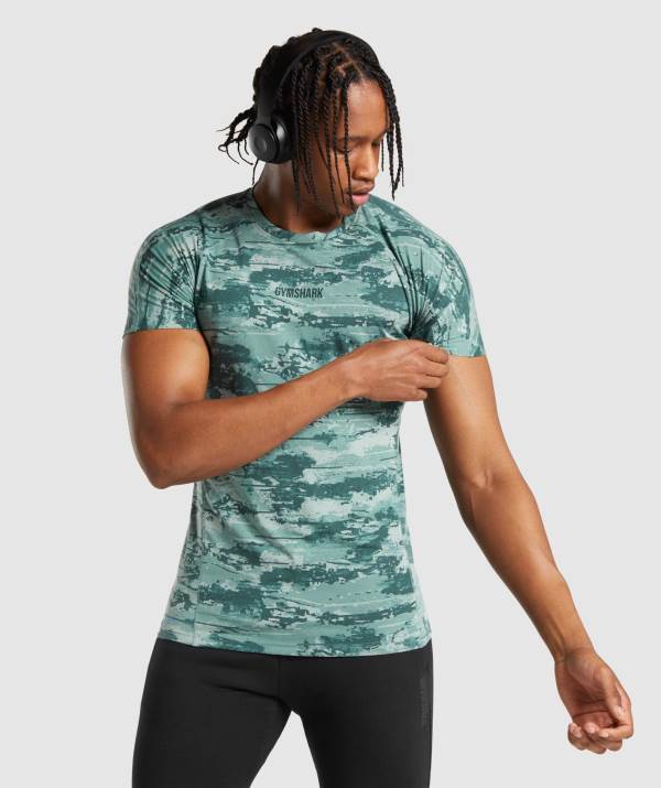 Panske Tricka Gymshark Chalk Svetlo Zelene | IC7961385